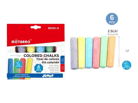Chalk Jumbo 6pc Coloured