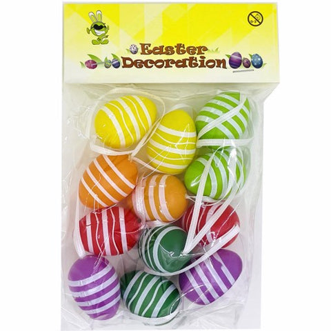 Plastic Deco Eggs 12pc