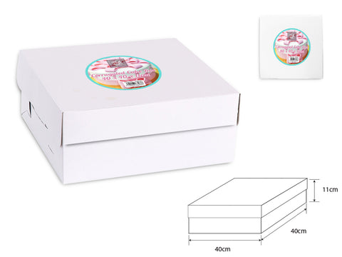 CAKE BOX WHITE 40CM