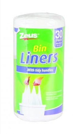BIN LINERS W/HANDLES 30pk