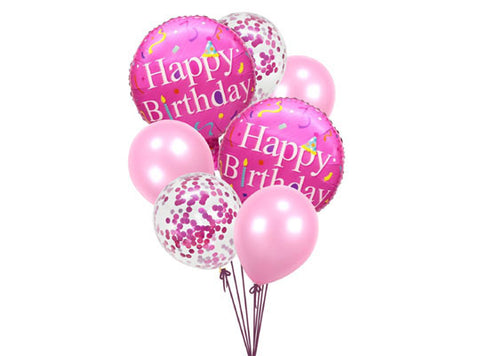 7pc Foil Balloon Birthday Girl