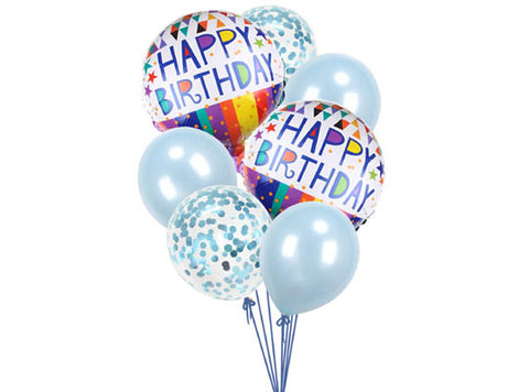 7pc Foil Balloon Birthday Boy