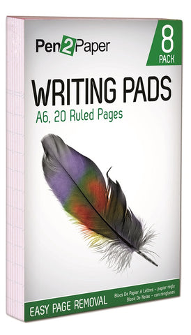 WRITING PAD A6 8 PACK