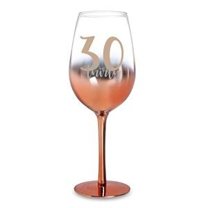 30 ROSE GOLD OMBRE WINE GLASS