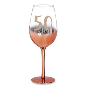 50 ROSE GOLD OMBRE WINE GLASS
