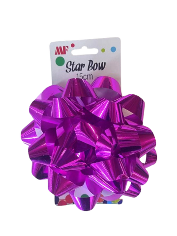 Star Bow  Hot Pink 15cm