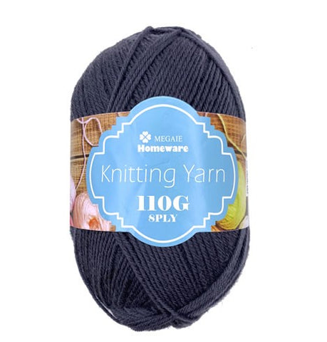 KNITTING YARN 100G DARK GREY
