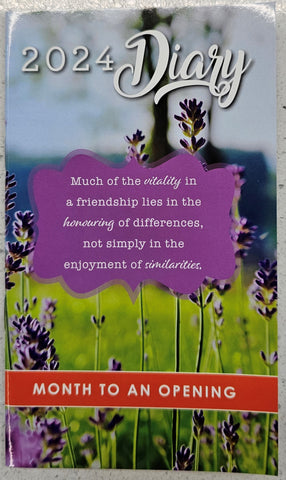 Diary Month View 2024 Friendship