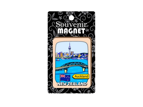 Magnet Wood 6*8cm Auckland Harbour