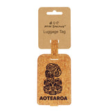 Luggage Tag Cork NZ Tiki Aotearoa 11cm