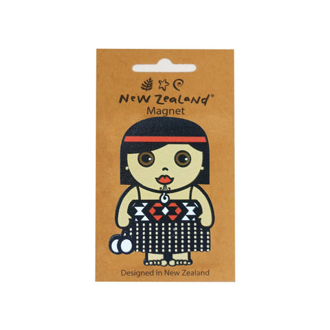 Magnet Wooden NZ Maori Hine 73mm