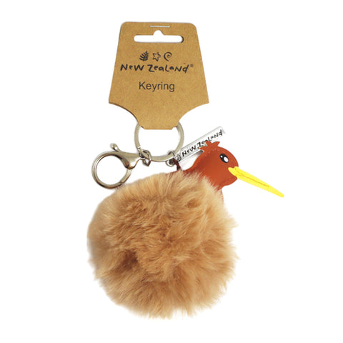 Pompom Keyring NZ Kiwi