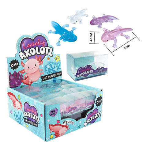 Squeeze Axolotl Transparent 45x80mm