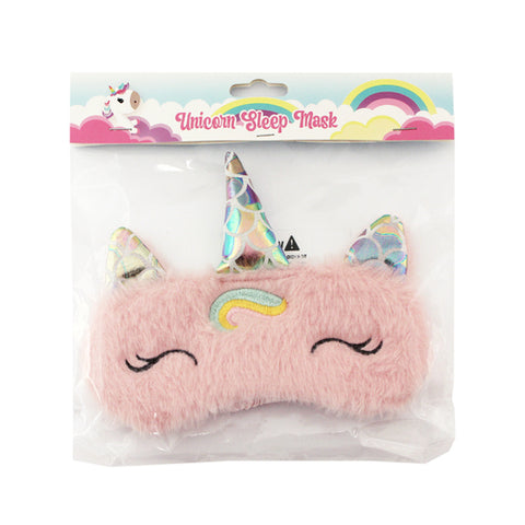 Eye Mask Unicorn Pink Plush