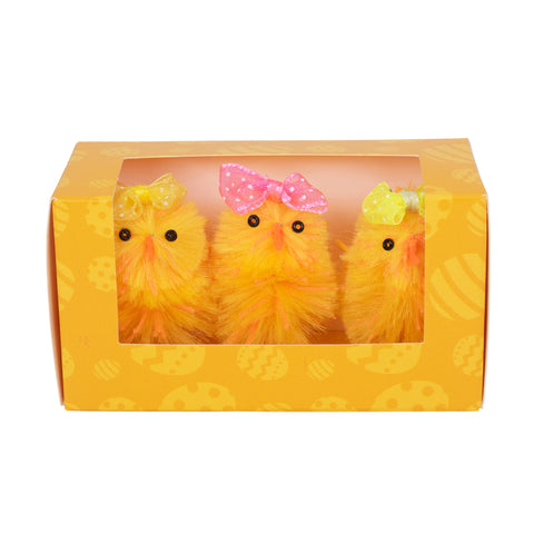 3pk Chicks w/Bow