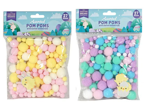Easter Pompom w/Chicks Die Cut 27g