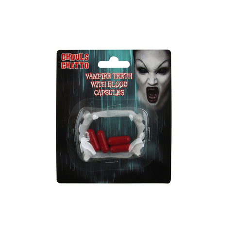 Vampire Teeth w/Blood Capsules