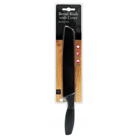 Bread Knife with Cover Stainless Steel 32cm