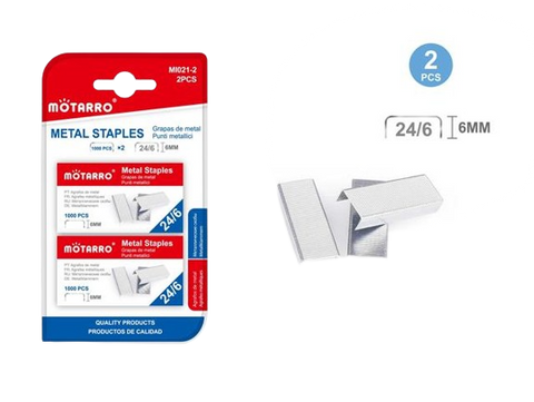 Staples 24/6 6mm 1000pcx2pc Motarro