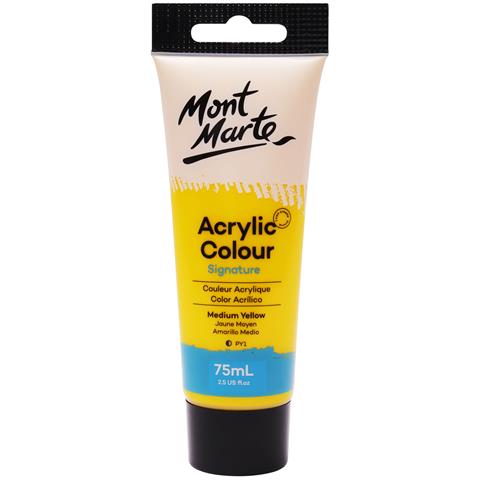 MM Studio Acylic Paint 75ml Medium Yellow