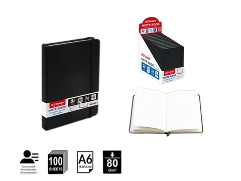 MT Notebook Hardcover A6 100pgs Blk