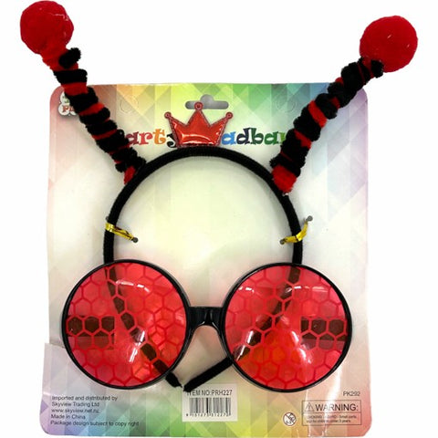 Ladybug Headband & Glasses Set