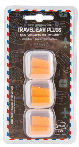 TRAVEL EAR PLUGS WITH CASE 3PK