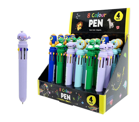 Ball Point Pens 8 Colours 4 Assorted