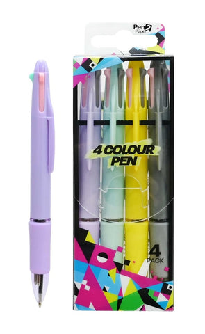 Ball Point Pens 4 Colours 4 Assorted