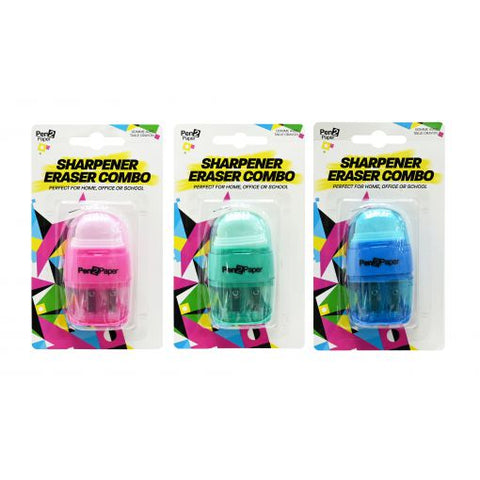 Sharpener & Eraser Combo 3 Assorted