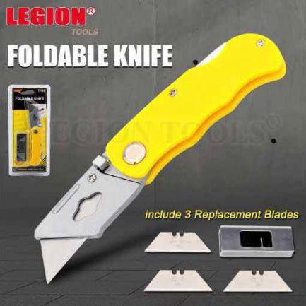 Foldable Knife w/3 Blades