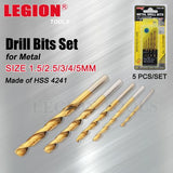 Drill Bits Metal 5pc 1.5/2.5/3/4/5mm
