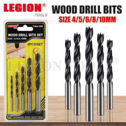 Drill Bits Wood 5pc/Set 4/5/6/8/10mm