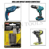 Bit Impact Hex 3/4/5/6/8mm 5pc