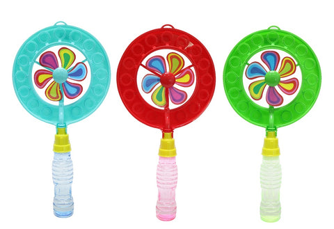 Pinwheel Bubble Wand 3 Asst