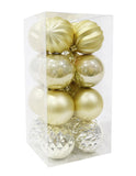 BAUBLES 60mm 16pk CHAMPAGNE