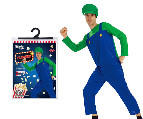 Costume Green Plumber Overalls Adults