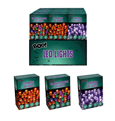 B/O LED LIGHTS 4.9m 50pc ASST