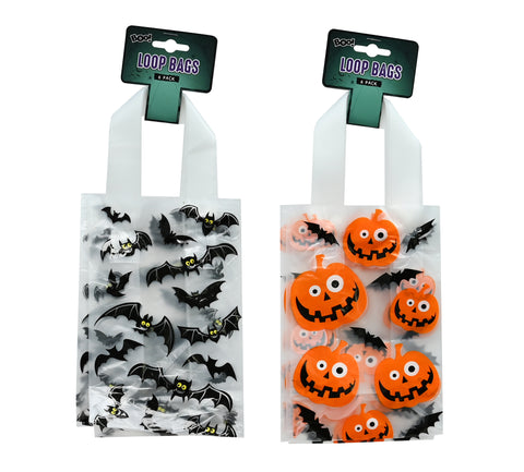 Trick or Treat Loot Bags 2cm 6pk Asst