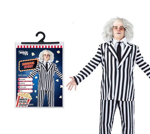 Costume Black and White Stripe Suit Adults