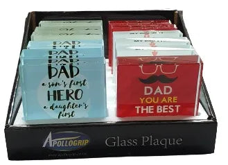 Glass Plaque /Paper Weight Dad