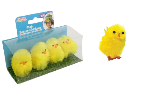 Easter Chicken Lge 4.5cm 4pk