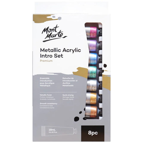 MM Metalllic Acrylic Intro Set 8pc 18ml