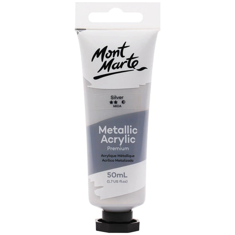 MM Metallic Acylic Paint 50ml Silver