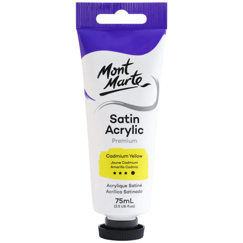 MM Satin Acylic 75ml Cadmium Yellow