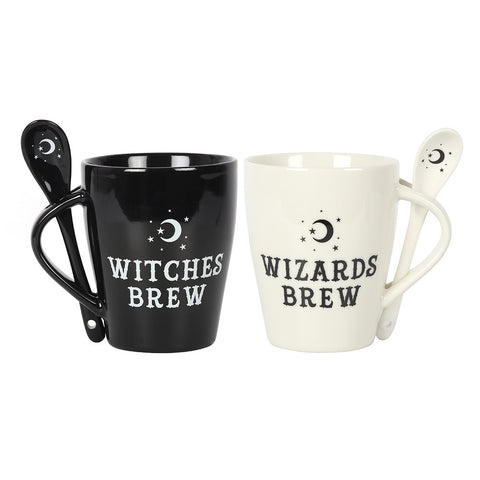 Witches and Wizards Couples Mug and Spoon Set