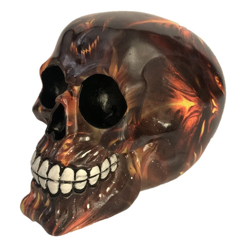 Inferno Flames Skull 15cm