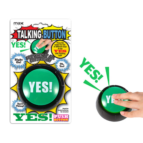 Talking Button Green YES