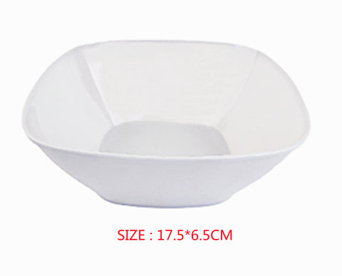Melamine Bowl White 17.5x6.5cm