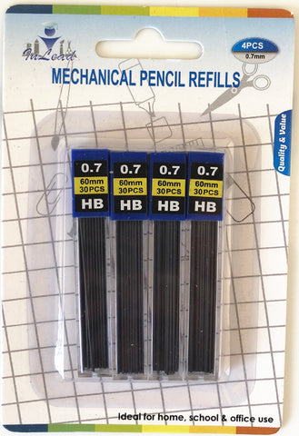Mechanical Pencil Refils 0.7mm 4pk
